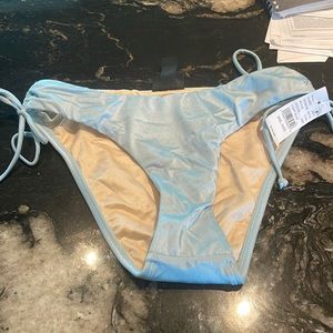 Shiny light blue bikini bottom. Pac sun